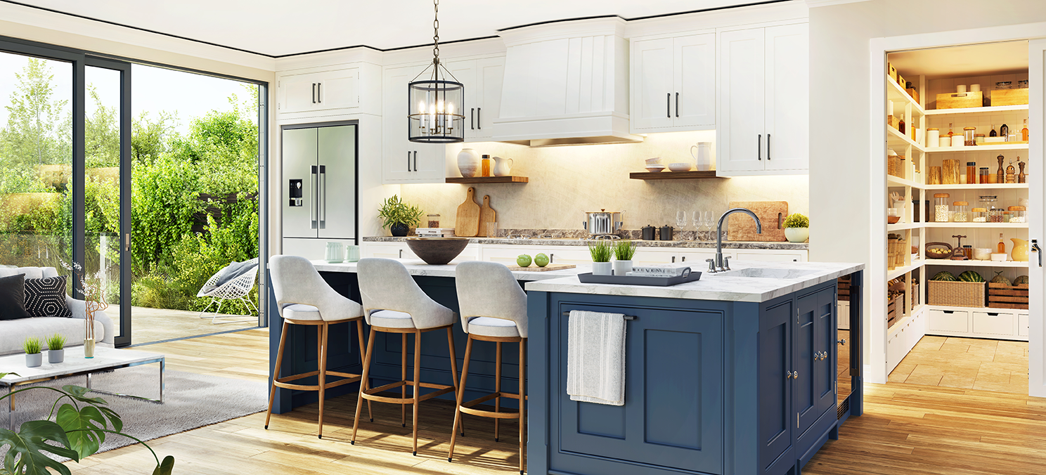 A real lived-in kitchen with appliances — the documentary register in practice